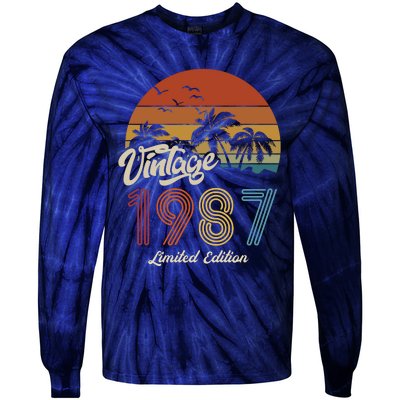 36th Birthday Vintage Limited Edition 1987 Tie-Dye Long Sleeve Shirt