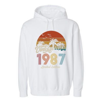 36th Birthday Vintage Limited Edition 1987 Garment-Dyed Fleece Hoodie