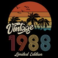 35th Birthday Vintage Limited Edition 1988 Bucket Hat