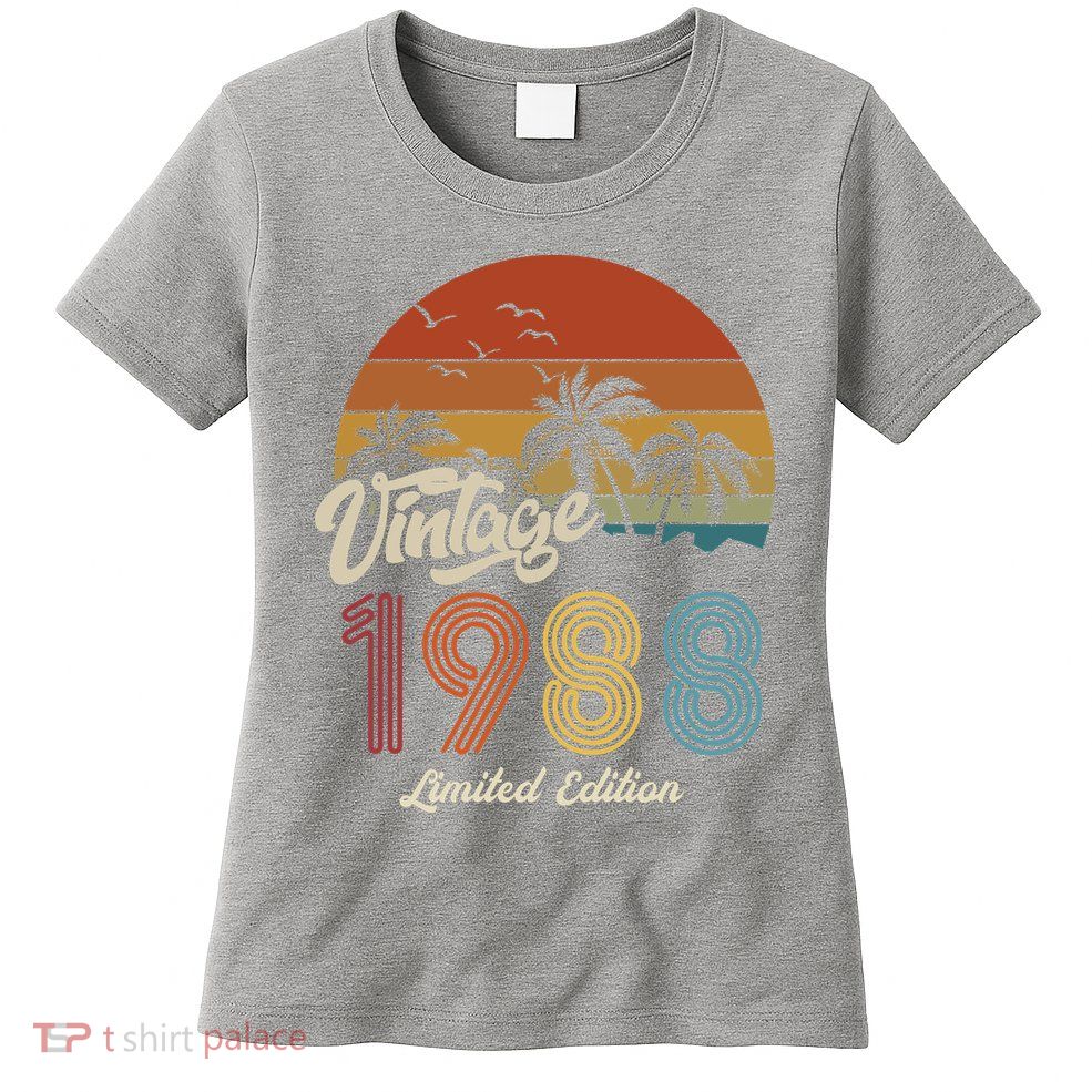 35th Birthday Vintage Limited Edition 1988 Womens T-Shirt