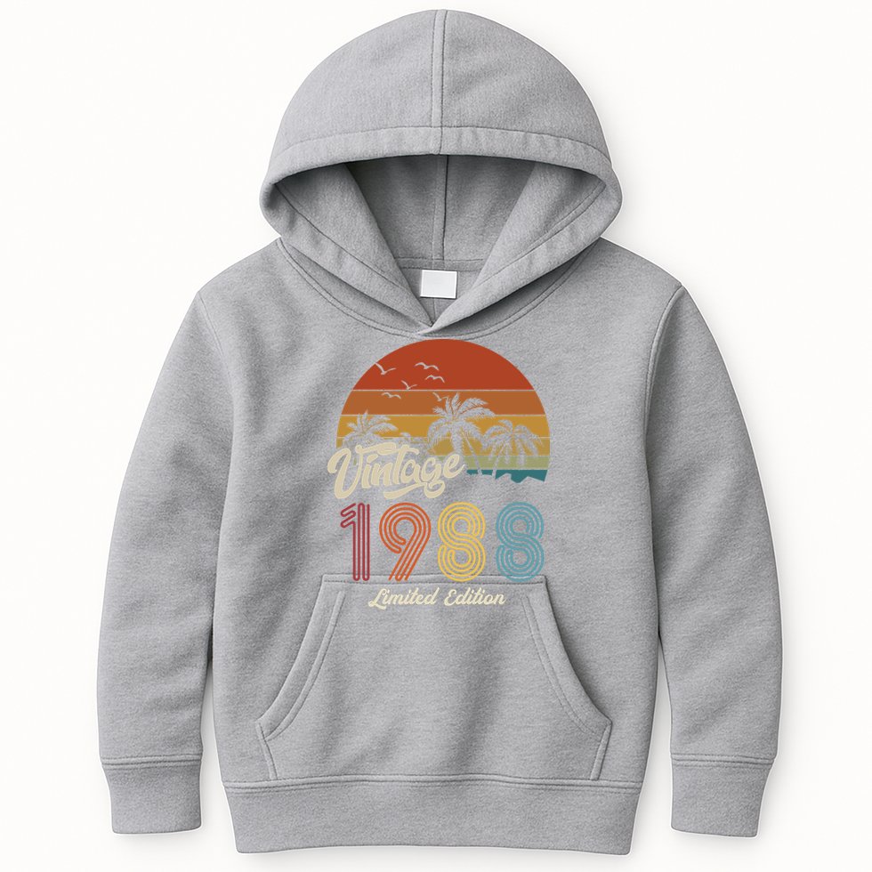 35th Birthday Vintage Limited Edition 1988 Kids Hoodie