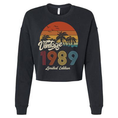 34th Birthday Vintage Limited Edition 1989 Cropped Pullover Crew