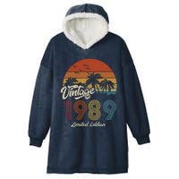 34th Birthday Vintage Limited Edition 1989 Hooded Wearable Blanket