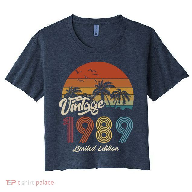 34th Birthday Vintage Limited Edition 1989 Crop Top
