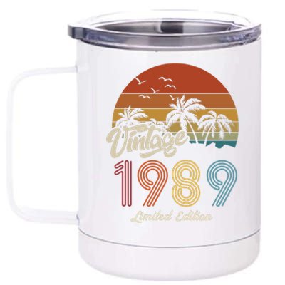 34th Birthday Vintage Limited Edition 1989 12 oz Stainless Steel Tumbler Cup