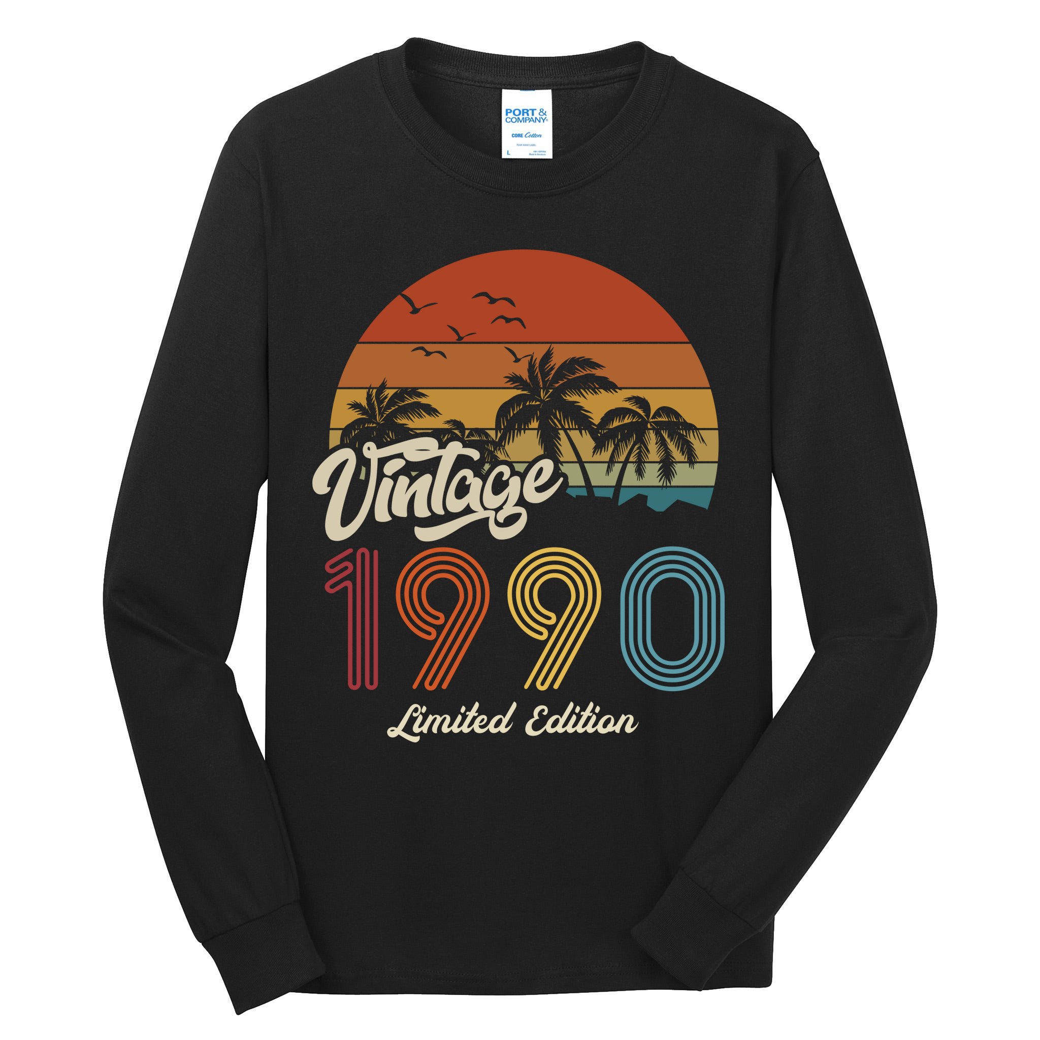 33rd Birthday Vintage Limited Edition 1990 Tall Long Sleeve T-Shirt
