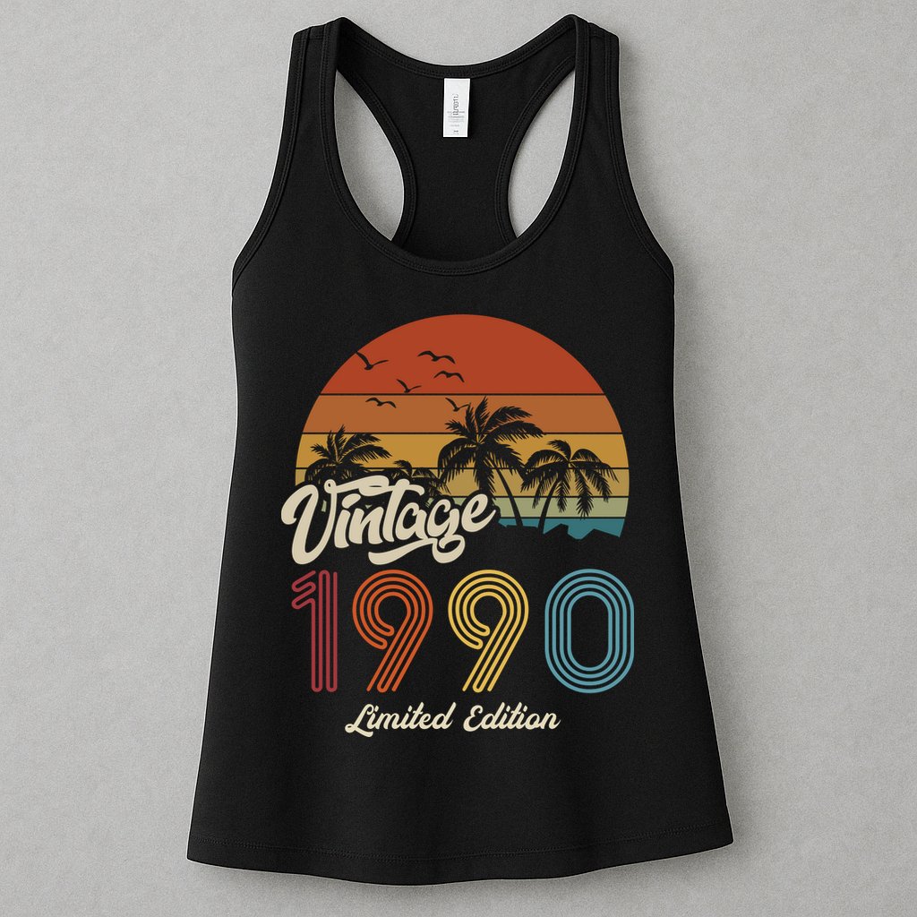 33rd Birthday Vintage Limited Edition 1990 Womens Tank Top