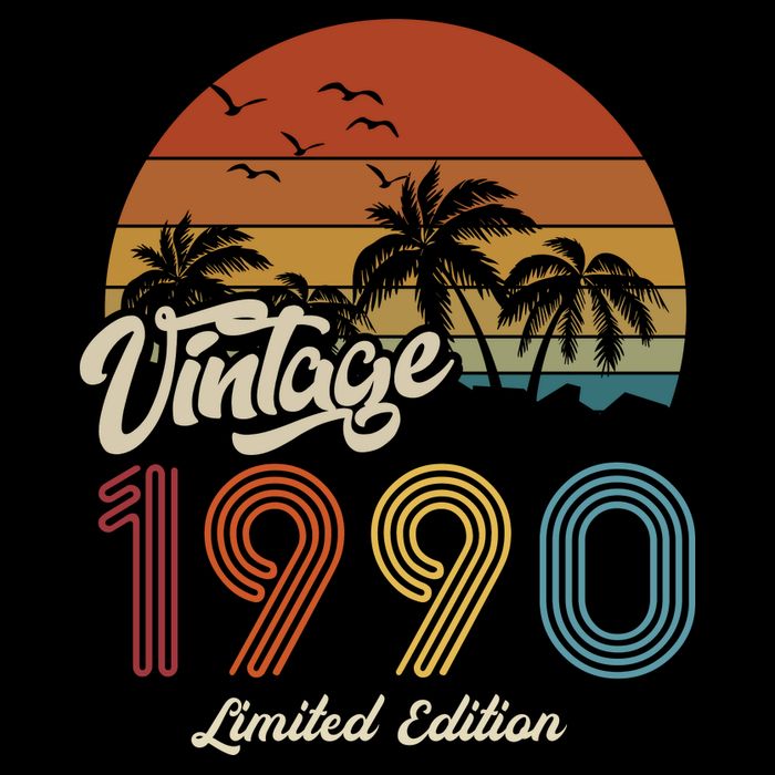 33rd Birthday Vintage Limited Edition 1990 Tie-Dye T-Shirt