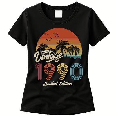 33rd Birthday Vintage Limited Edition 1990 Womens T-Shirt