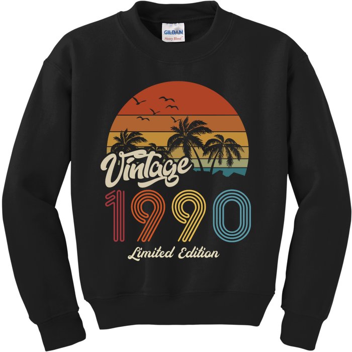 33rd Birthday Vintage Limited Edition 1990 Kids Sweatshirt