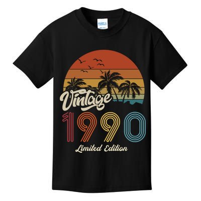 33rd Birthday Vintage Limited Edition 1990 Kids T-Shirt