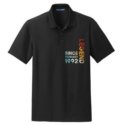 31th Birthday Vintage Legend Since February 1992 31 Years Dry Zone Grid Polo