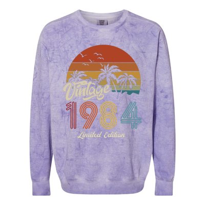 39th Birthday Vintage Limited Edition 1984 Colorblast Crewneck Sweatshirt