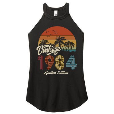 39th Birthday Vintage Limited Edition 1984 Women's Perfect Tri Rocker Tank