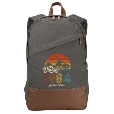 39th Birthday Vintage Limited Edition 1984 Cotton Canvas Backpack