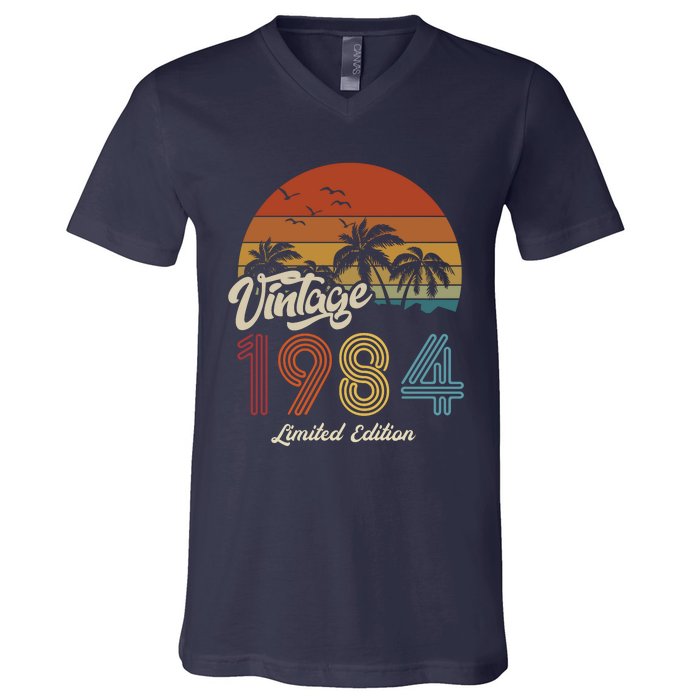 39th Birthday Vintage Limited Edition 1984 V-Neck T-Shirt