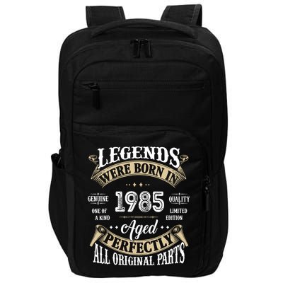 37rd Birthday Vintage Legends Born In 1985 Impact Tech Backpack