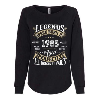 37rd Birthday Vintage Legends Born In 1985 Womens California Wash Sweatshirt