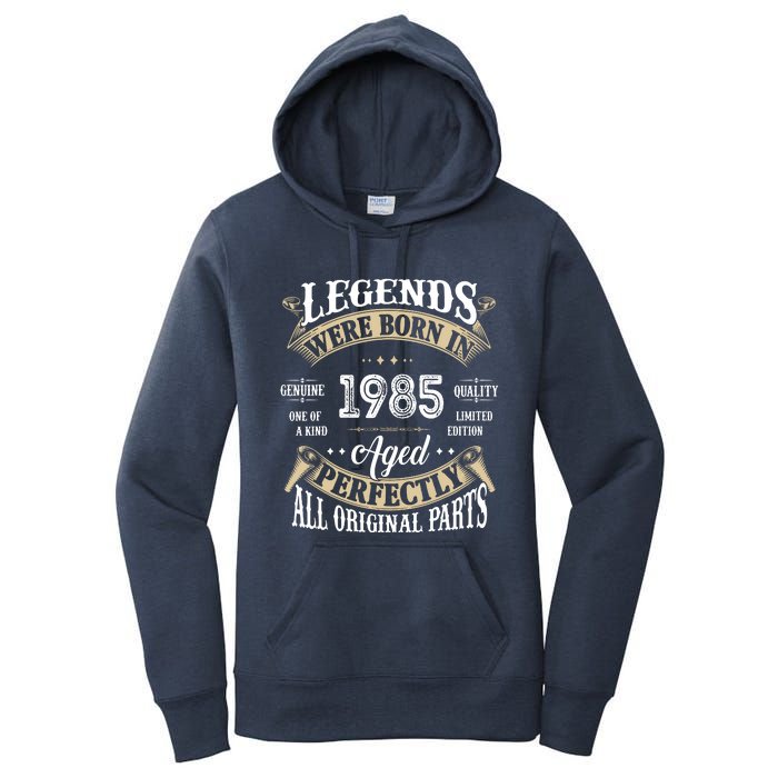 37rd Birthday Vintage Legends Born In 1985 Women's Pullover Hoodie