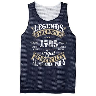 37rd Birthday Vintage Legends Born In 1985 Mesh Reversible Basketball Jersey Tank