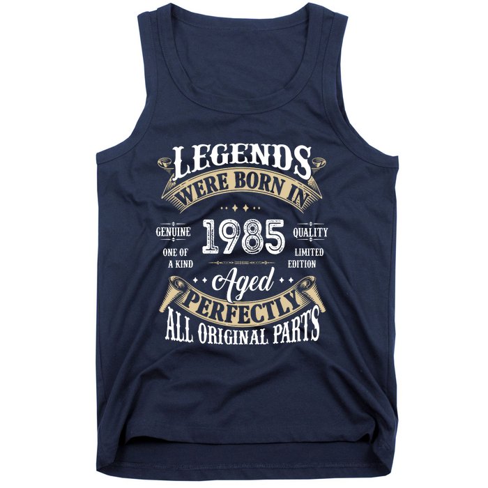 37rd Birthday Vintage Legends Born In 1985 Tank Top