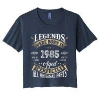 37rd Birthday Vintage Legends Born In 1985 Women's Crop Top Tee