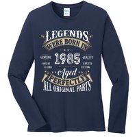 37rd Birthday Vintage Legends Born In 1985 Ladies Long Sleeve Shirt