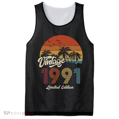 32nd Birthday Vintage Limited Edition 1991 Mesh Reversible Basketball Jersey Tank