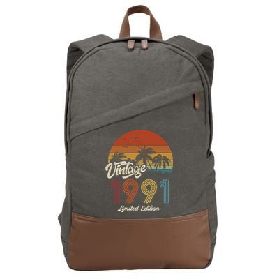 32nd Birthday Vintage Limited Edition 1991 Cotton Canvas Backpack