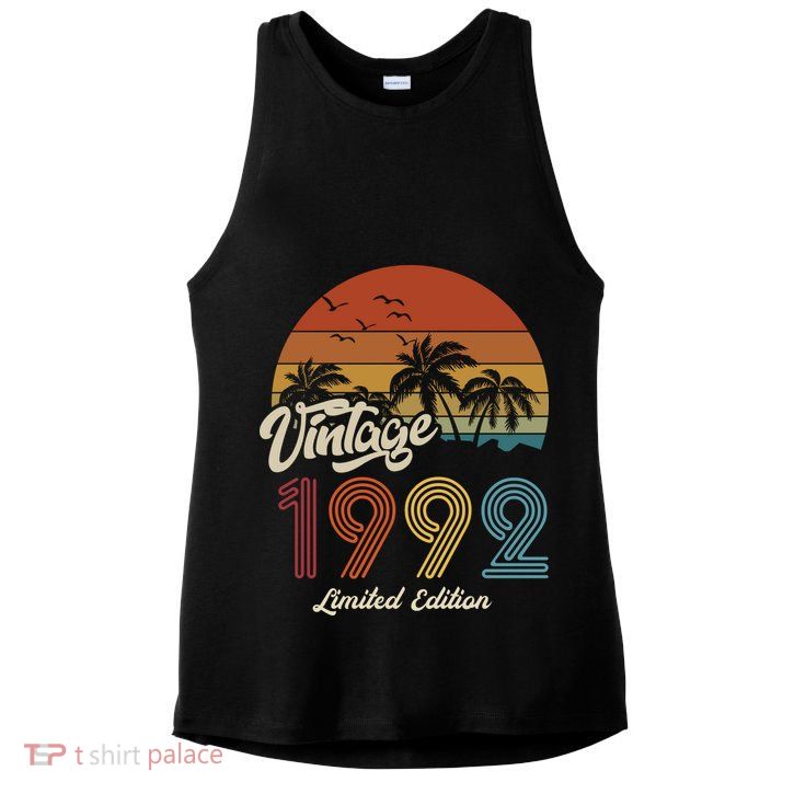 31st Birthday Vintage Limited Edition 1992 Ladies PosiCharge Tri-Blend Wicking Tank