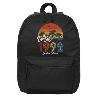 31st Birthday Vintage Limited Edition 1992 16 in Basic Backpack