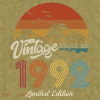31st Birthday Vintage Limited Edition 1992 Garment-Dyed Women's Muscle Tee