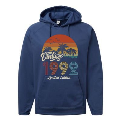 31st Birthday Vintage Limited Edition 1992 Performance Fleece Hoodie