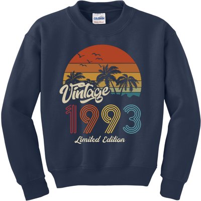 30th Birthday Vintage Limited Edition 1993 Kids Sweatshirt