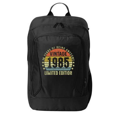 38th Birthday Vintage 1985 Turning 38 Year Old For Man Women City Backpack