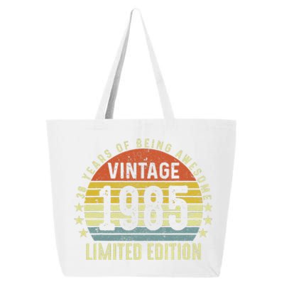 38th Birthday Vintage 1985 Turning 38 Year Old For Man Women 25L Jumbo Tote