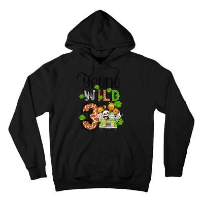 3rd Birthday Young Wild Three 3 Year Old Safari Zoo Tall Hoodie