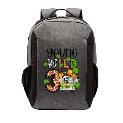3rd Birthday Young Wild Three 3 Year Old Safari Zoo Vector Backpack