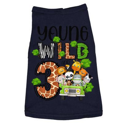 3rd Birthday Young Wild Three 3 Year Old Safari Zoo Doggie Tank