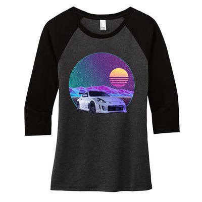 370z Car Women's Tri-Blend 3/4-Sleeve Raglan Shirt