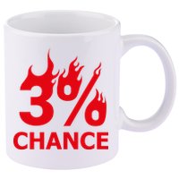 3% Chance 11oz C Handle Ceramic Mug
