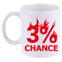 3% Chance 11oz C Handle Ceramic Mug