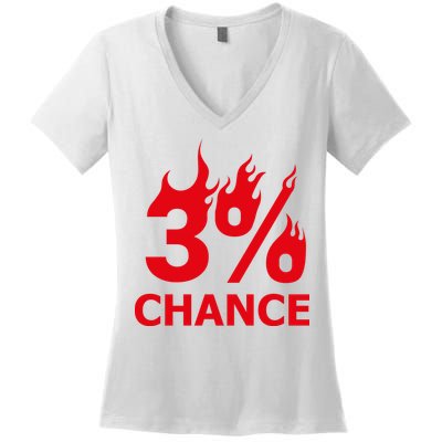 3% Chance Women's V-Neck T-Shirt