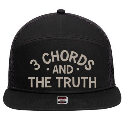 3 Chords And The Truth 7 Panel Mesh Trucker Snapback Hat