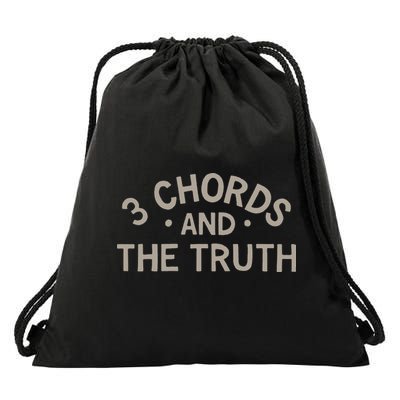 3 Chords And The Truth Drawstring Bag