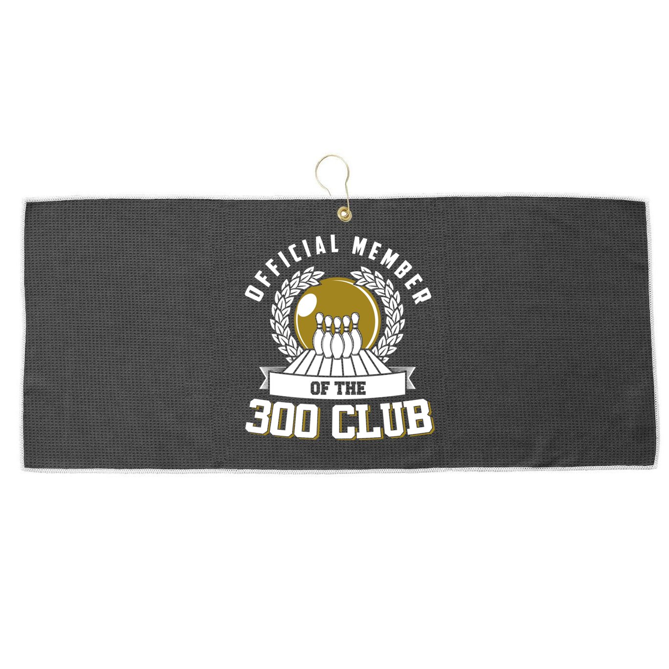 300 Club Bowling Cute Gift 300 Game Bowler Gift Large Microfiber Waffle Golf Towel