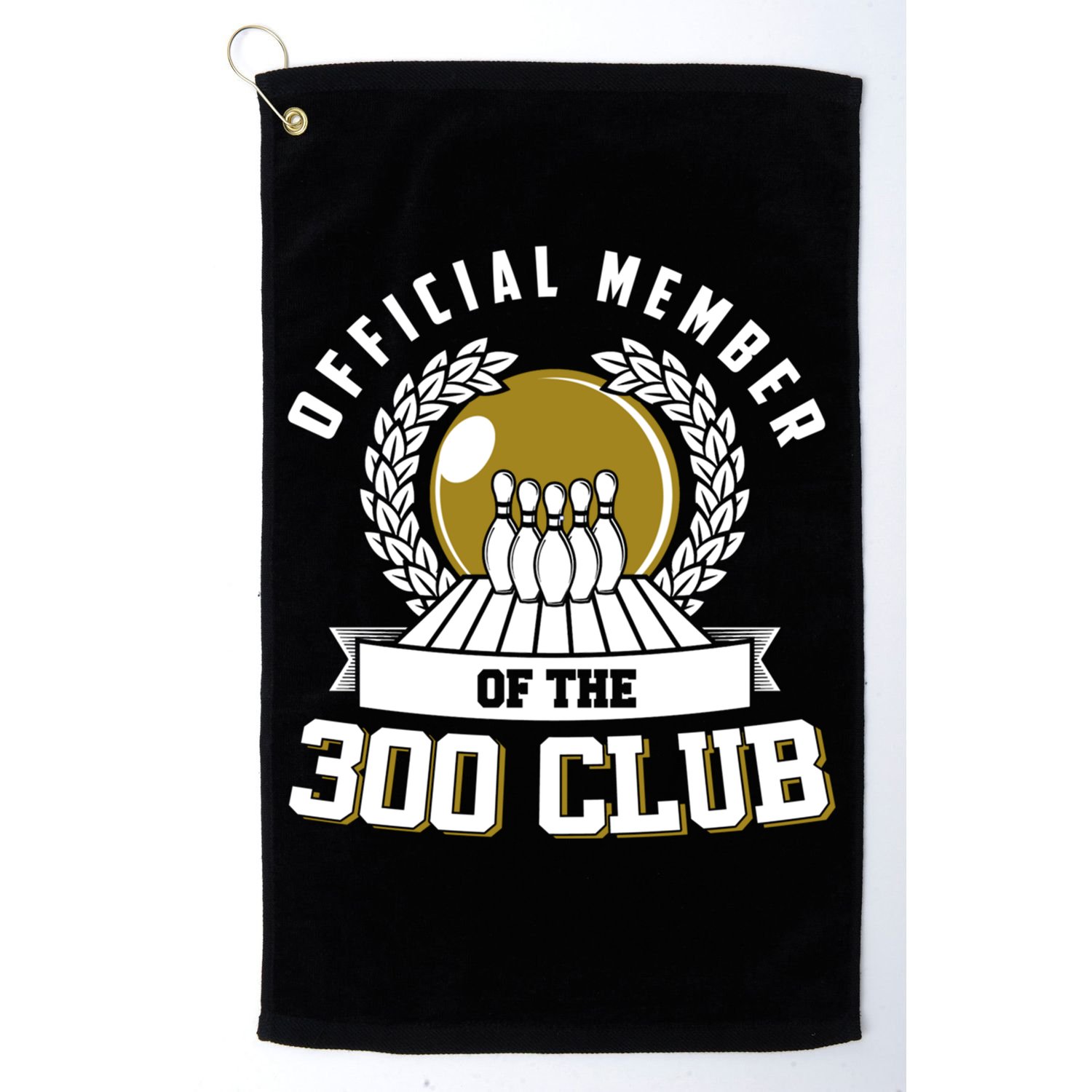300 Club Bowling Cute Gift 300 Game Bowler Gift Golf Towel