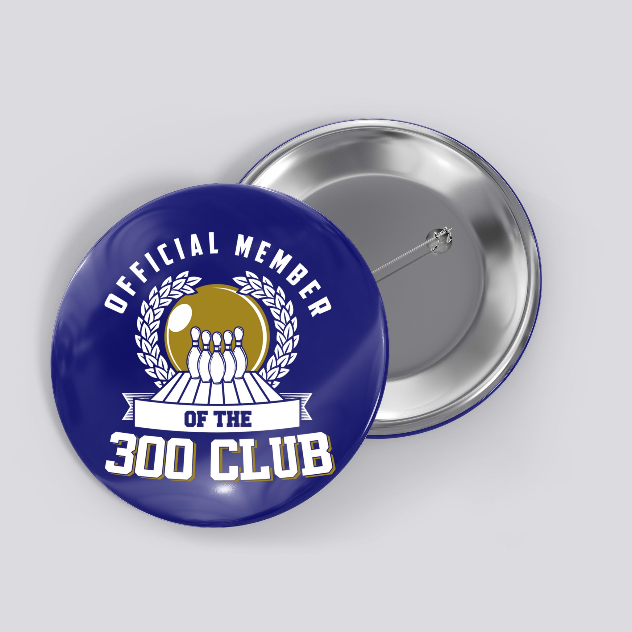 300 Club Bowling Cute Gift 300 Game Bowler Gift Button