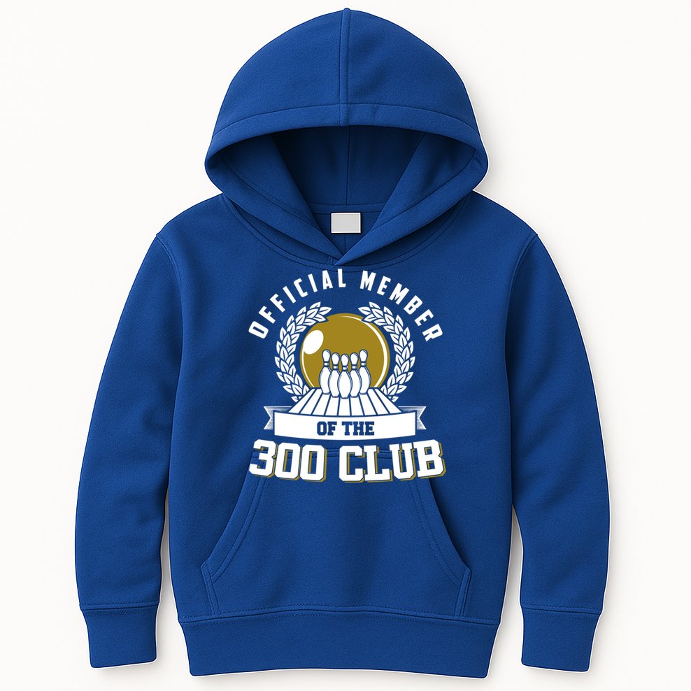 300 Club Bowling Cute Gift 300 Game Bowler Gift Kids Hoodie