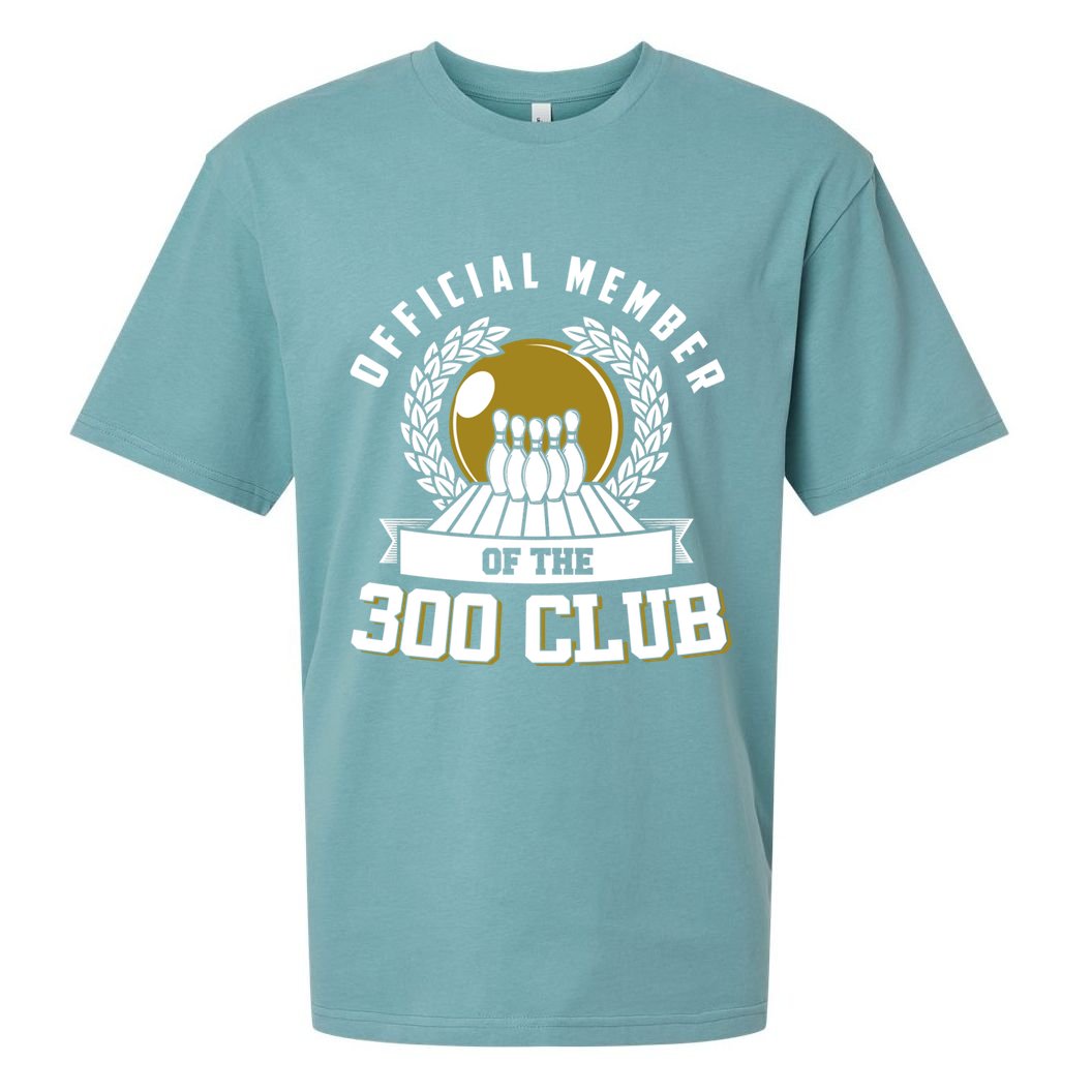 300 Club Bowling Cute Gift 300 Game Bowler Gift Sueded Cloud Jersey T-Shirt